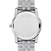 Movado Museum Diamonds Black Dial Silver Steel Strap Watch For Men - 606878