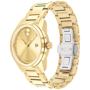 Movado Bold Verso Gold Dial Gold Steel Strap Watch for Men - 3600861