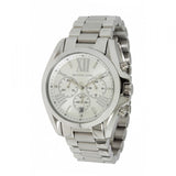 Michael Kors Bradshaw Chronograph Silver Dial Silver Steel Strap Watch for Men - MK5535