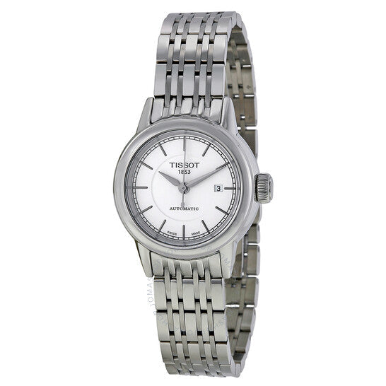 Tissot T Classic Carson Automatic White Dial Silver Steel Strap Watch For Women - T085.207.11.011.00