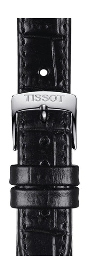 Tissot Carson Premium Lady Silver Dial Black Leather Strap Watch For Women - T122.210.16.033.00