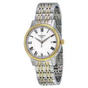 Tissot T Classic Carson Quartz White Dial Two Tone Steel Strap Watch for Men - T085.410.22.013.00