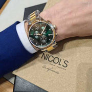 Tissot T Sport Chrono XL Classic Green Dial Two Tone Steel Strap Watch for Men - T116.617.22.091.00