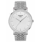 Tissot T Classic Everytime Large White Dial Silver Steel Strap Watch for Men - T109.610.11.031.00