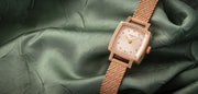Tissot Lovely Square Lady Quartz Rose Gold Dial Rose Gold Mesh Bracelet Watch For Women - T058.109.33.456.00