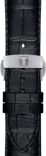 Tissot Luxury Powermatic 80 Black Dial Black Leather Strap Watch For Men - T086.407.16.057.00