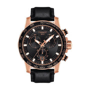 Tissot Supersport Chrono Black Dial Black Leather Strap Watch for Men - T125.617.36.051.00