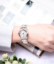 Tissot T Wave Mother of Pearl Dial Two Tone Steel Strap Watch For Women - T112.210.22.113.01