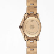 Tissot T Wave Cream Dial Rose Gold Steel Strap Watch For Women - T112.210.33.451.00