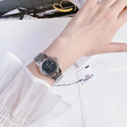 Tissot Carson Automatic Black Dial Silver Steel Strap Watch For Women - T085.207.11.051.00