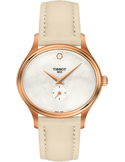 Tissot T Lady Bella Ora Mother of Pearl Dial Cream Leather Strap Watch for Women - T103.310.36.111.00