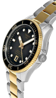 Tissot Seastar 1000 Black Dial Two Tone Steel Strap Watch for Women - T120.210.22.051.00