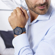 Tommy Hilfiger Damon Quartz Blue Dial Blue Mesh Bracelet Watch for Men - 1791421