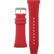 Tommy Hilfiger Windsurf Black Dial Red Rubber Strap Watch for Men - 1791112