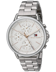 Tommy Hilfiger Carly White Dial Silver Stainless Steel Strap Watch for Women - 1781787