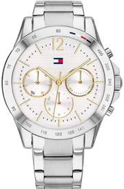 Tommy Hilfiger Haven Multifunction Chronograph White Dial Silver Steel Strap Watch For Women - 1782194