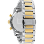 Tommy Hilfiger Analog Black Dial Two Tone Steel Strap Watch for Men - 1791539
