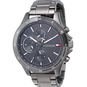 Tommy Hilfiger Bank Grey Dial Grey Steel Strap Watch for Men - 1791719