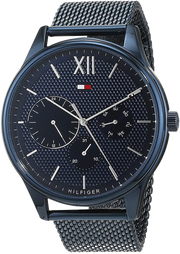 Tommy Hilfiger Damon Quartz Blue Dial Blue Mesh Bracelet Watch for Men - 1791421