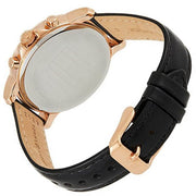 Tommy Hilfiger Claudia White Dial Black Leather Strap Watch for Women - 1781817