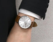 Coach Charles Silver Dial Brown Leather Strap Watch for Men - 14602152