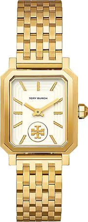 Tory Burch Robinson White Dial Gold Steel Strap Watch for Women - TBW1500