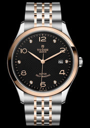 Tudor 1926 Automatic Diamonds Black Dial Two Tone Steel Strap Watch for Men - M91651-0004