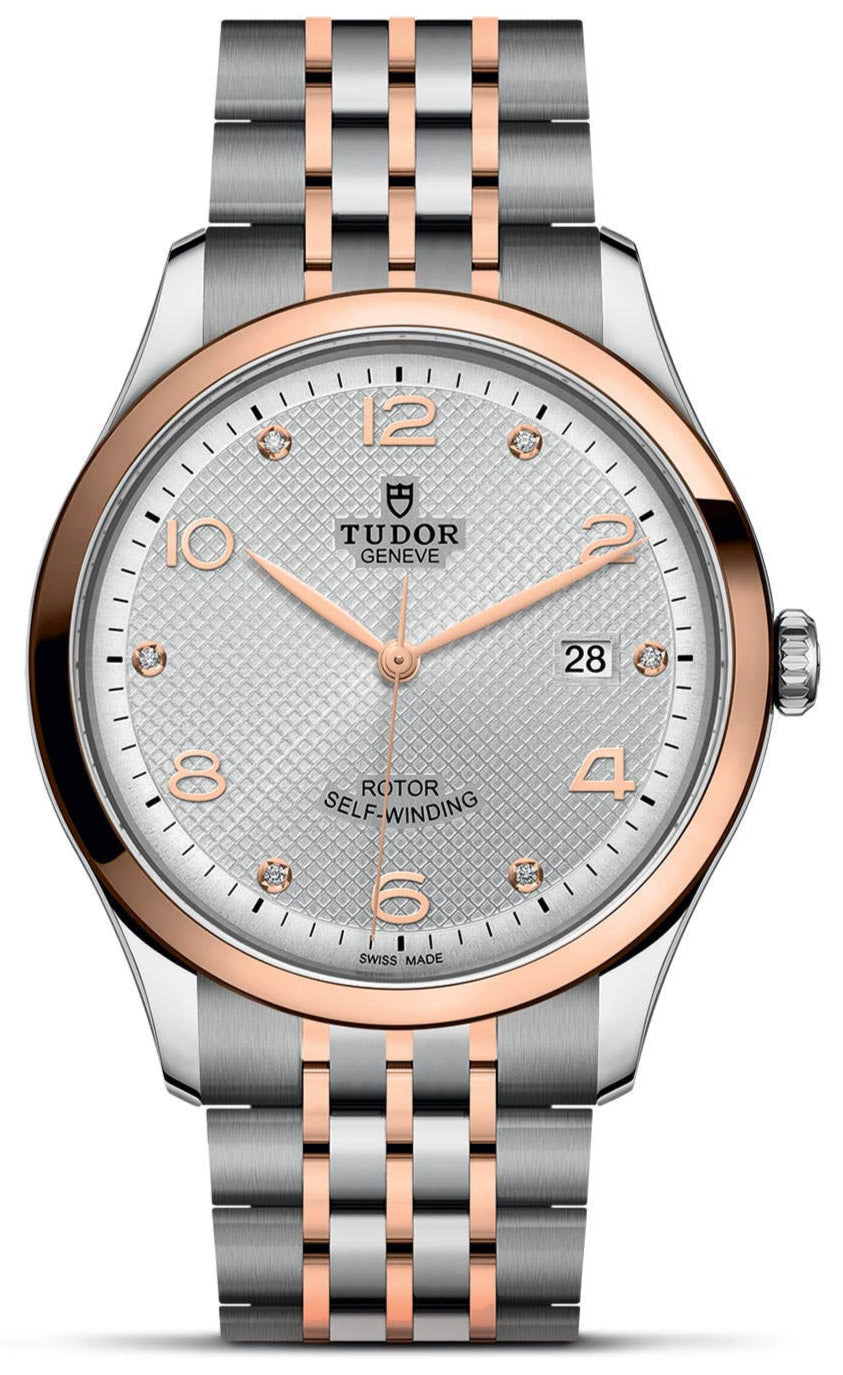 Tudor 1926 Automatic Diamonds Silver Dial Two Tone Steel Strap Watch for Men - M91651-0002