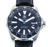 Tag Heuer Aquaracer Calibre 5 Automatic Black Dial Black Nylon Strap Watch for Men - WAY211B.FC6363