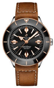 Breitling Superocean Heritage '57 Black Dial Brown Leather Strap Watch for Men - U10370121B1X1