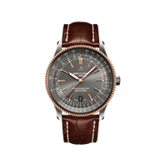 Breitling Navitimer Automatic 41 Grey Dial Brown Leather Strap Watch for Men - U17326121M1P1