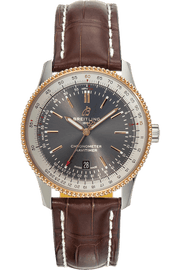 Breitling Navitimer 1 Automatic 41mm Brown Dial Brown Leather Strap Mens Watch - U17326211M1P2