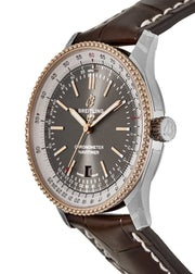 Breitling Navitimer 1 Automatic 41mm Brown Dial Brown Leather Strap Mens Watch - U17326211M1P2
