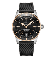 Breitling Superocean Heritage II B20 42mm Black Dial Black Mesh Bracelet Mens Watch - UB2010121B1S1
