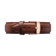 Daniel Wellington Classic St Mawes Black Dial Brown Leather Strap Watch For Men - DW00100124