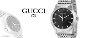 Gucci G Timeless Black Dial Silver Steel Strap Watch For Men - YA126402
