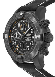Breitling Avenger Chronograph 45mm Night Mission Black Dial Black Nylon Strap Watch for Men - V13317101B1X1