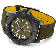 Breitling Avenger Automatic GMT 45 Night Mission Green Dial Green Nylon Strap Watch for Men - V323952A1L1X1