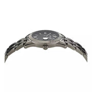 Versace Greca Time Quartz Black Dial Grey Steel Strap Watch for Men  - VE3K00622