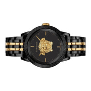 Versace Palazzo Empire Black Dial Two Tone Steel Strap Watch for Men - VERD01119
