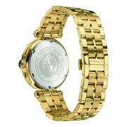 Versace V Racer Chronograph White Dial Gold Steel Strap Watch for Men - VBR060017
