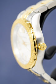 Versace Hellenyium Silver Dial Two Tone Steel Strap Watch for Women - V12030015