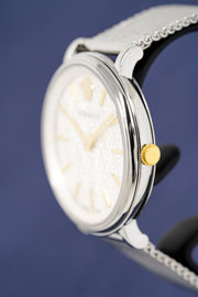 Versace V-Circle Quartz Silver Dial Silver Mesh Strap Watch for Women - VBP050017