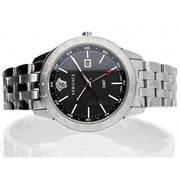 Versace Univers Analog Black Dial Silver Steel Strap Watch for Men - VEBK00418