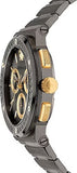 Versace Greca Icon Chronograph Black Dial Black Steel Strap Watch For Men - VEZ900521