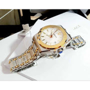Versace Chain Reaction Quartz White Dial Two Tone Steel Strap Watch for Men - VEDY00519