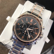 Hugo Boss Driver Sport Chronograph Grey Dial Two Tone Steel Strap Watch for Men - 1513094