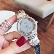 Guess Ethereal Diamonds Silver Dial Silver Steel Strap Watch for Women - W1013L1