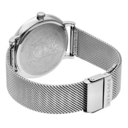 Versace V-Circle Silver Dial Silver Mesh Bracelet Watch for Men - VBQ060017