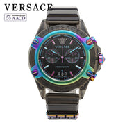Versace Icon Active Chronograph Quartz Black Dial Black Steel Strap Watch For Men - VEZ701022